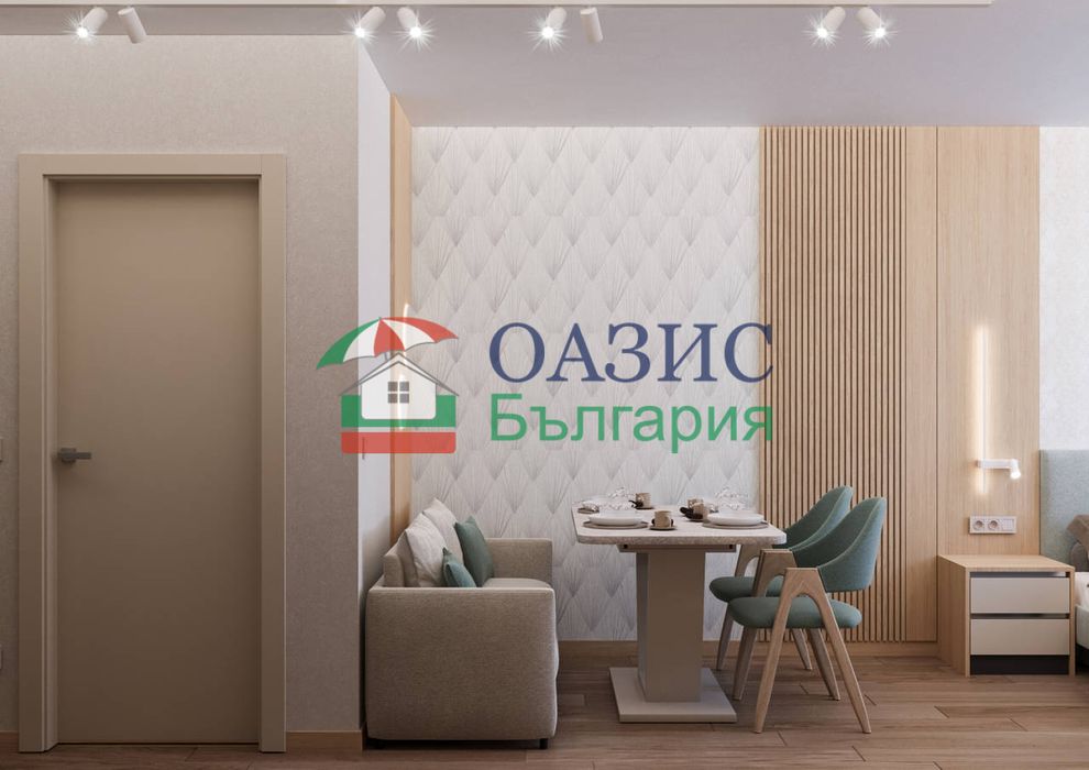 Напълно оборудвано студио в строящ се комплекс "Соренто Премиум", Свети Влас, 43.2 кв. м,