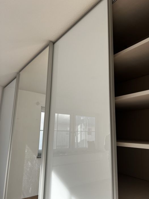 Dressing/Dulap 337/240/65 cm 3 usi culisante sticla alba/oglinda