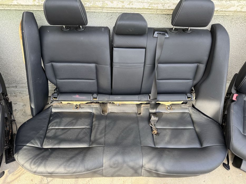 Черен кожен салон с подрев за Mercedes E класа W212 седан