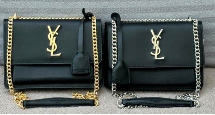 Geanta damă, accesorii metalice, super preț, saculet, etichetă