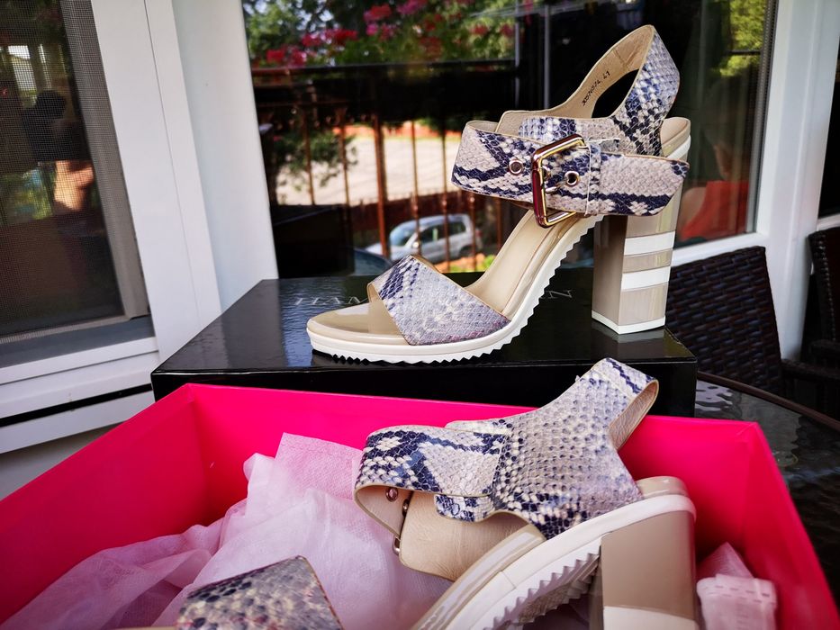 Дамски сандали марка Hammerstein със змийски принт