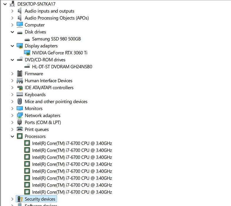 Геймърски компютър - Intel Core i7, 3060 TI, SSD Samsung