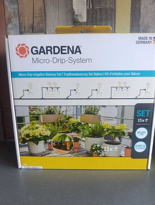 Gardena мини поливна система за балкон - с включване към кран за вода