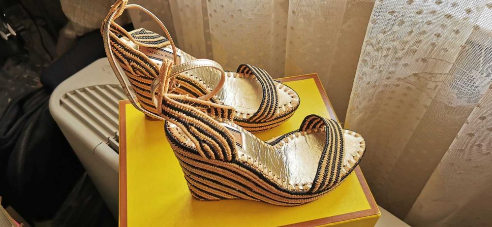 Маркови дамски сандали / еспадрили от рафия PATRIZIA PEPE - 39 номер