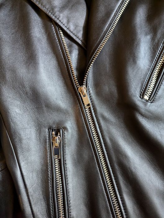 Geaca Piele Naturala Zara Barbati M 40