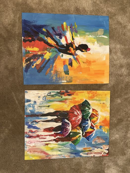 Оригинални ръчно рисувани картини – акрил / платно