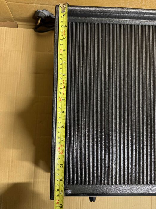 Професионална Електрическа Скара Чугунена Плоча Оребрена - 51 см