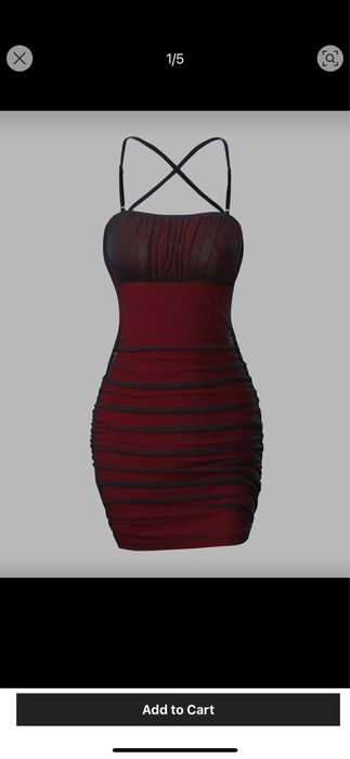 Къса червена рокля, S р-р