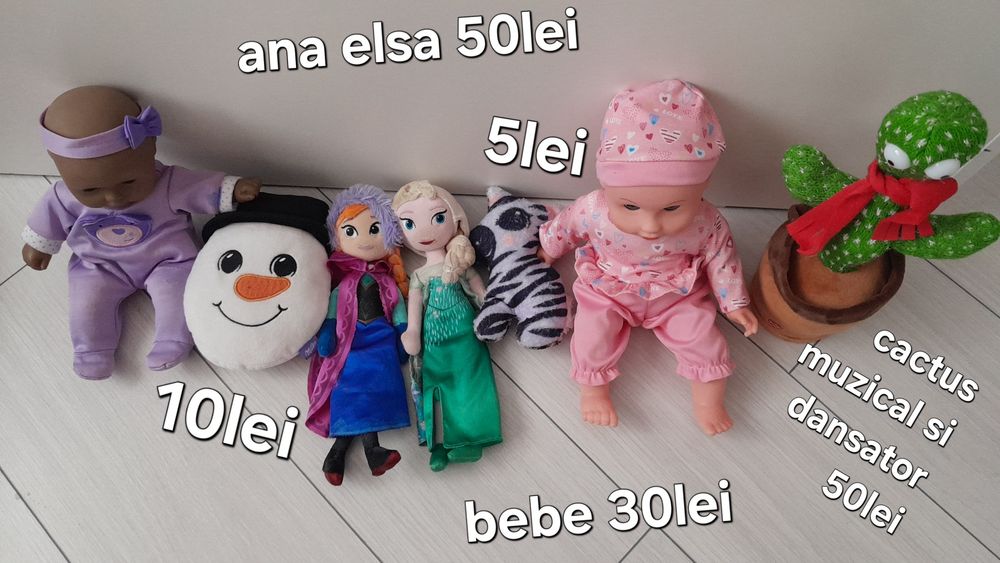 Jucării de plus diverse animalule  copii și muzicale