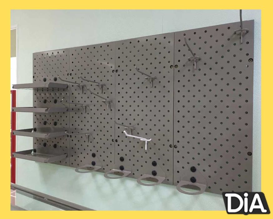 Панель перфорированная, настенная, для магазина и склада