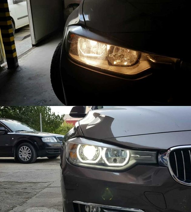 Montaj kit Lupe Bixenon/BiLed faruri cu halogen pt BMW,Audi,VW,Skoda