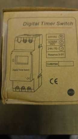 Таймер седмичен електронен за монтаж на DIN шина AHC15A ; 24-часов,
