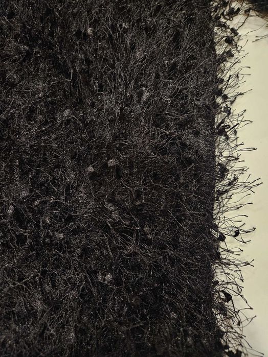 Черна официална блуза с къс ръкав