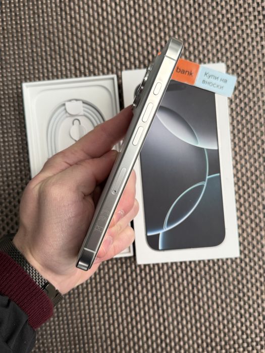 256!ЛИЗИНГ*68лв/м iPhone 16 pro*White Titanium айфон 16 про бял