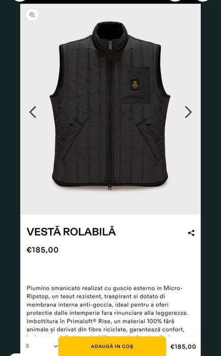 Vesta Refrigewear de puf foarte groasa model American M