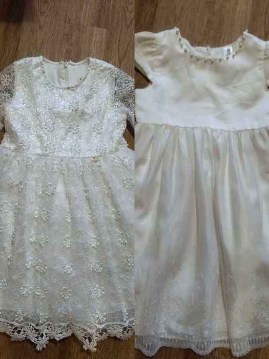 Платья белые, рост 104 см