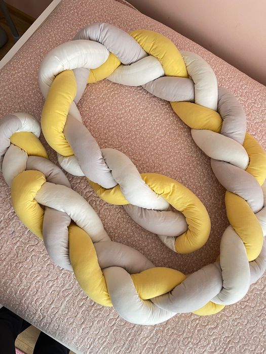 Плетен протектор за бебешко легло – 3 части