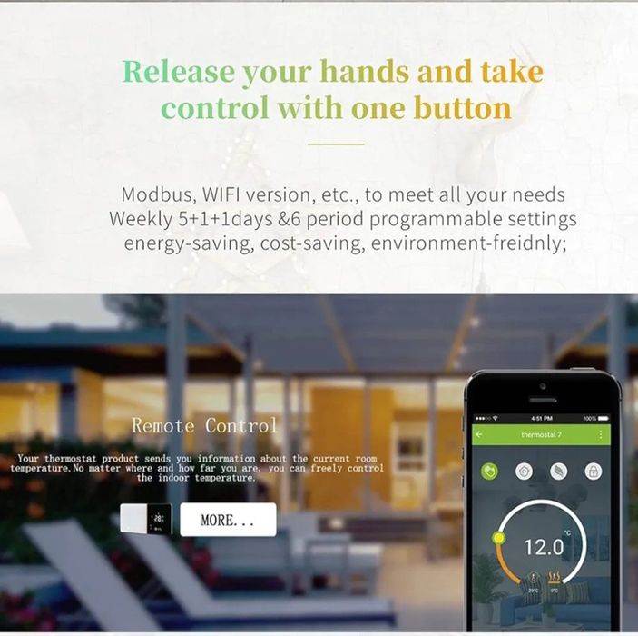 Termostat inteligent Wi-Fi BecaSmart seria 005!