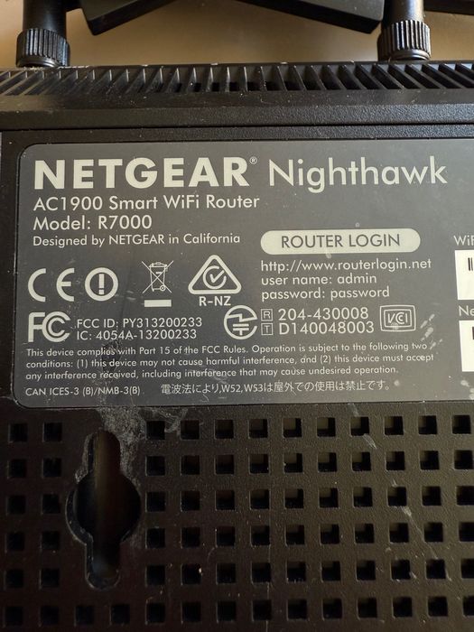 Router Netgear R7000 dual band Ac1900