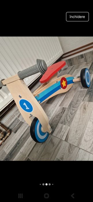 Tricicleta noua de lemn copii