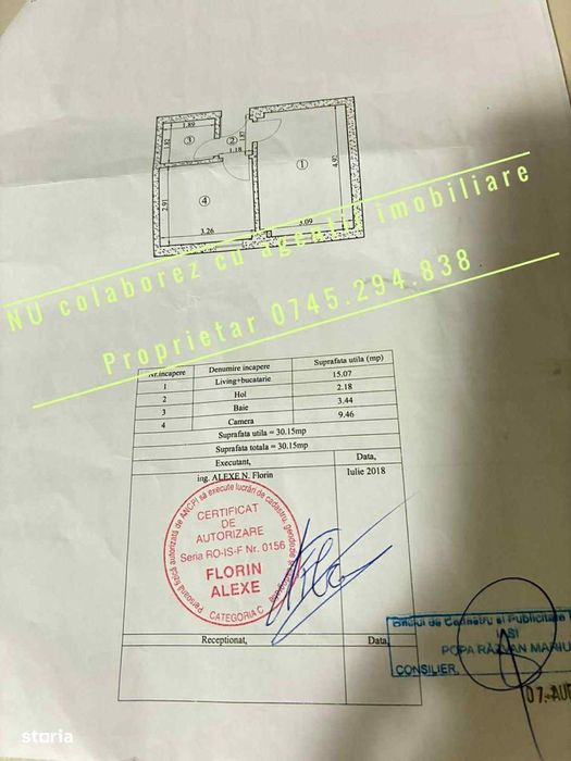 Apartament 2 Camere,30 Mp,Valea Lupului Popas Pacurari Mutare Imediata
