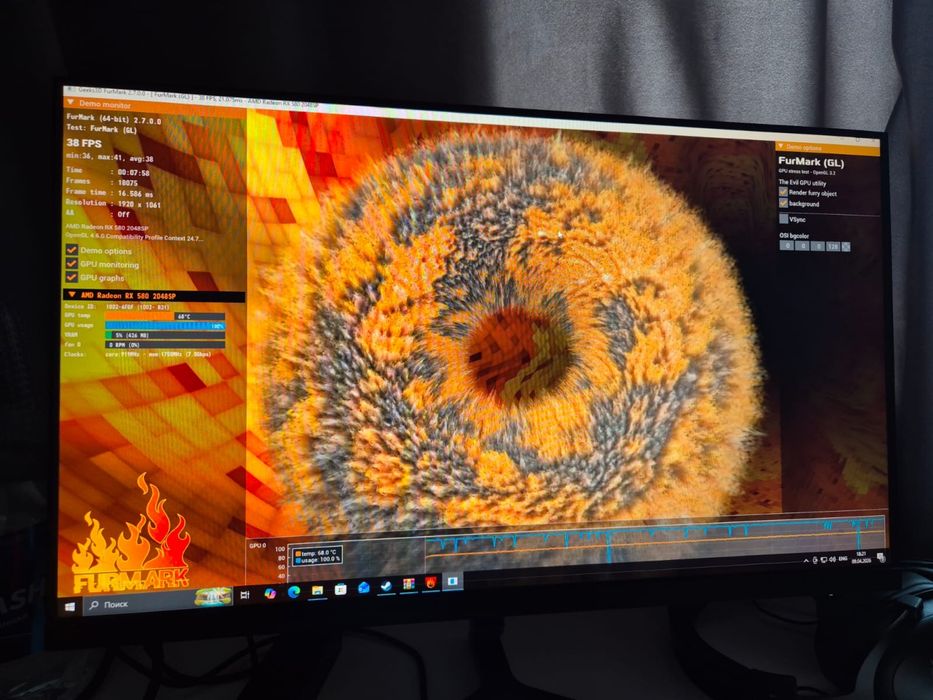 Готовый игровой ПК + монитор 165 ГЦ / i3 12100 / RX 580