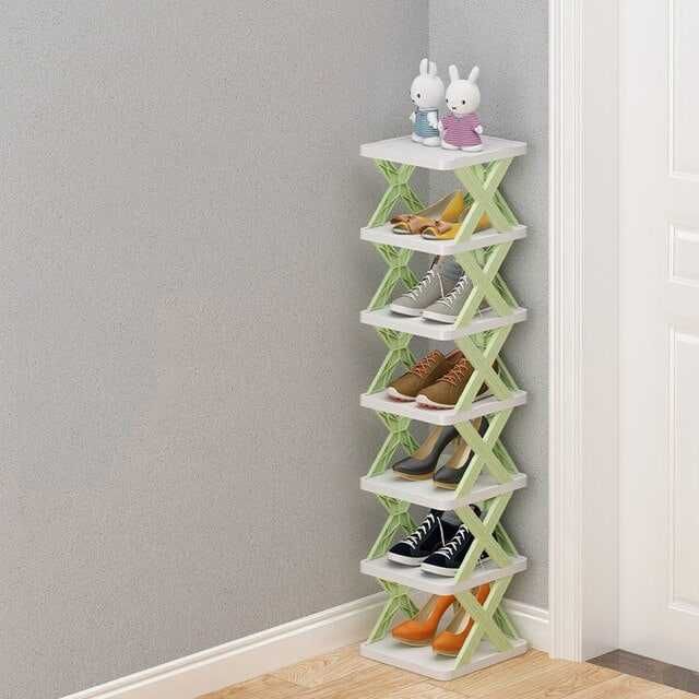 7-слойная пластиковая полка для обуви 26x247x100 см p1