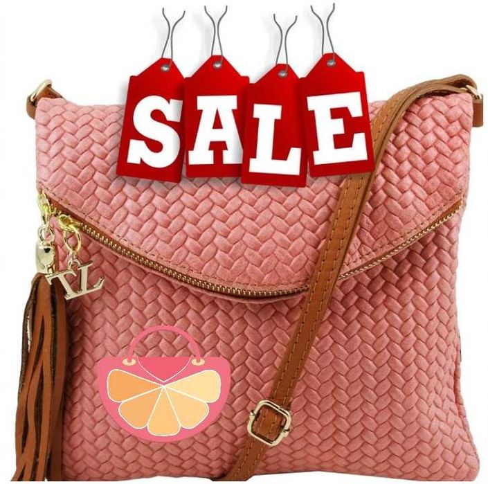 %ПРОМО% TUSCANY LEATHER – Плетена чанта от ест. кожа 23х20X2 см нова