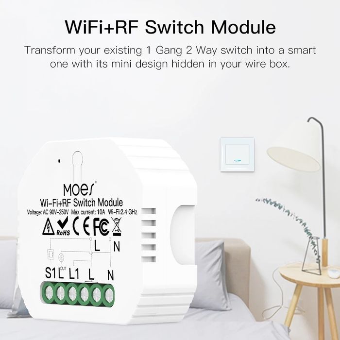 Смарт модули Moes – WiFi и ZigBee (димер, ключове, завеси)
