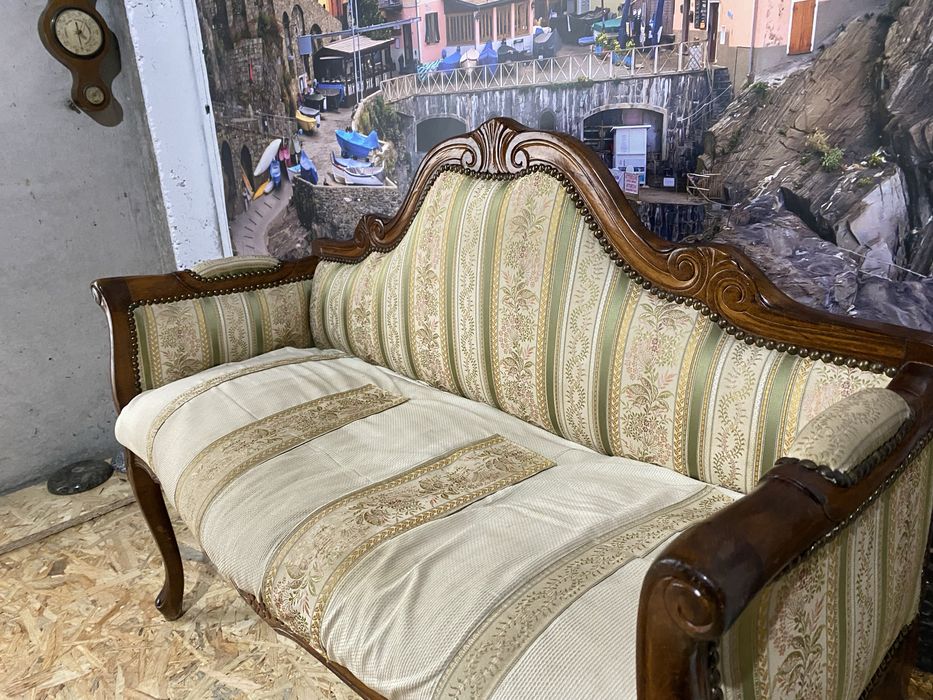 Canapea Banca Vintage Lemn Masiv Sculpturi