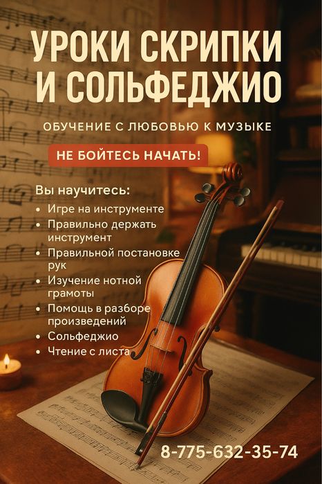 Уроки скрипки и сольфеджио