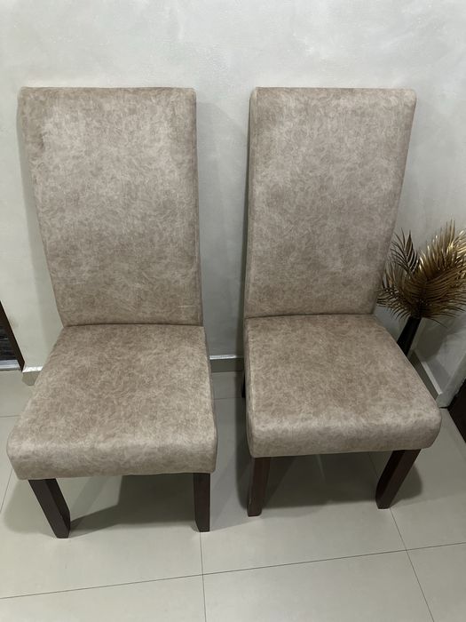 Set de 2 scaune lemn masiv si catifea