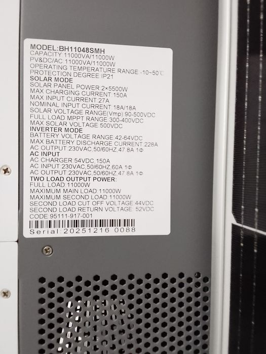 Enersol 11 kW gibrid inverter