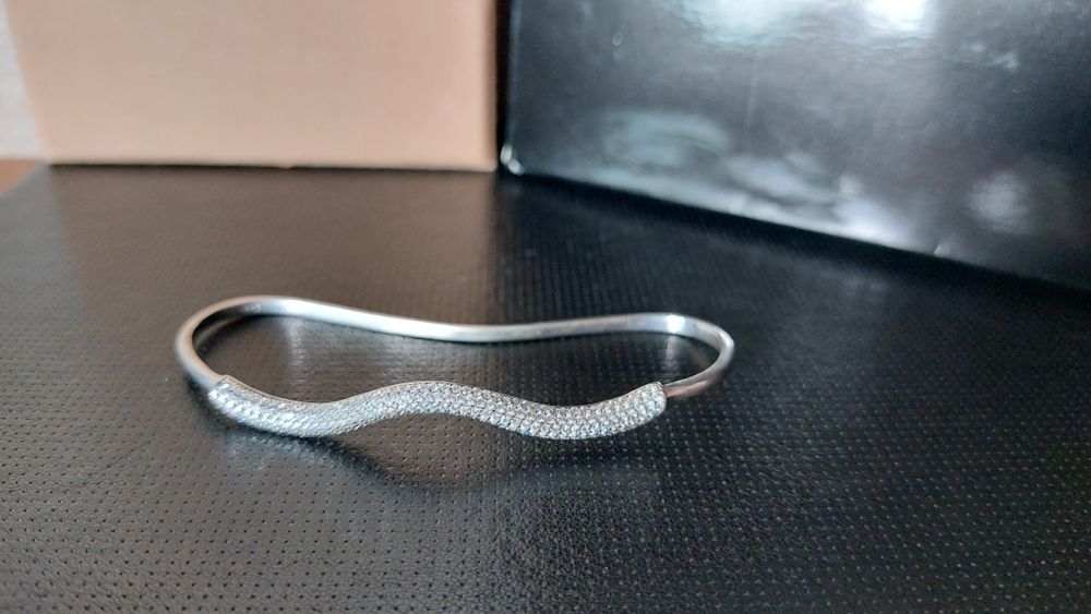 Браслет серебро родированная