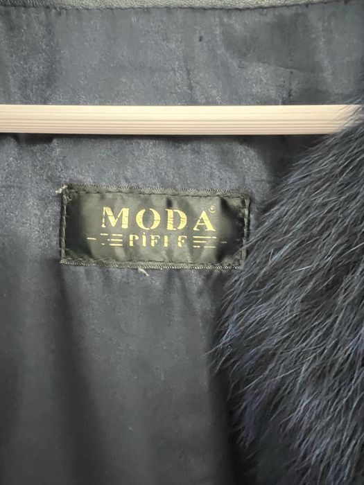 Vand blana de vulpe cu piele naturala