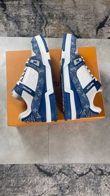 Adidasi Sport Sneakers Luis Vuitton LV Trainers Skate Blue White - Livrare Verificare