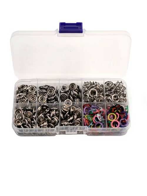 Kiyim va matolarga  tugma qadaydigan pistolet toplami