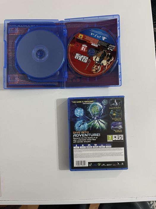 Диски для PS4. Red dead redemption 2, subnautika 2.
