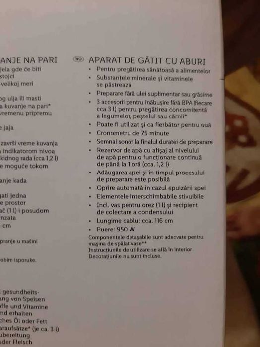 Aparat de gătit cu aburi SilverCrest