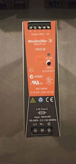 Sursă 24v 5A  DC  Weidmuller PRO MAX