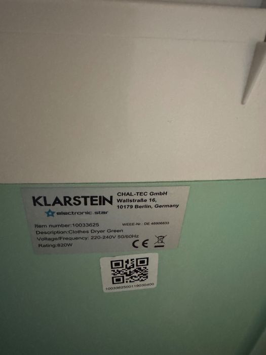 Сушилня за дрехи Klarstein