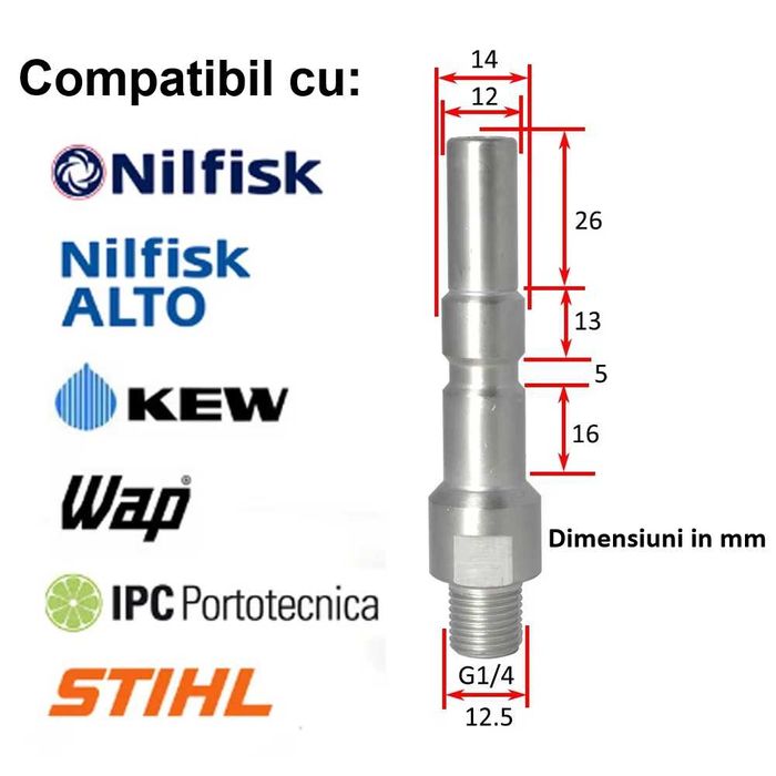 Set pistol lance spumare metalica si lance spalare