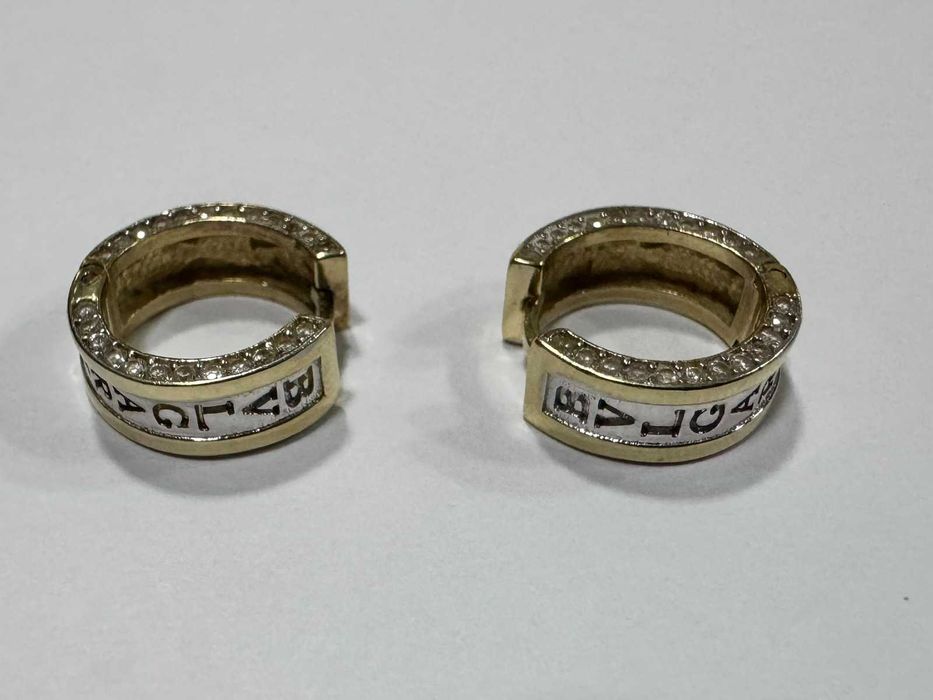 Златни обеци BVLGARI 14 K 585/ 6,18 гр