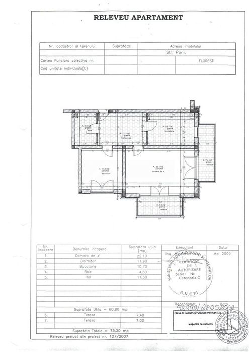 Apartament 3 camere, 2 balcoane, parcare, mobilat si utilat, Str.Porii