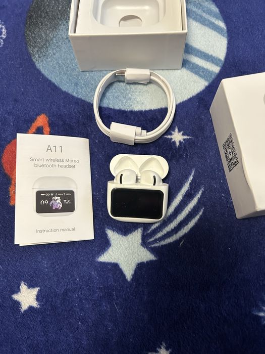 Căști Wireless TWS cu Ecran Tactil Smart, Bluetooth 5.4, ANC + ENC, Noi