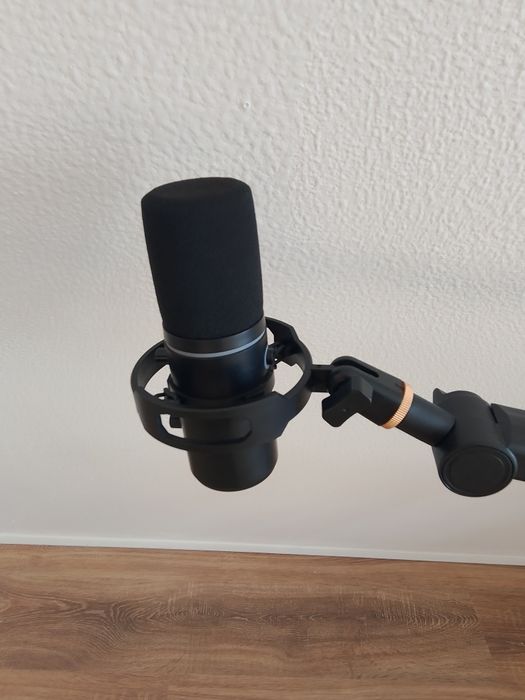 Микрофон штативымен сатылады