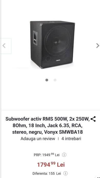 Boxe ,bass activ+ boxe pasive