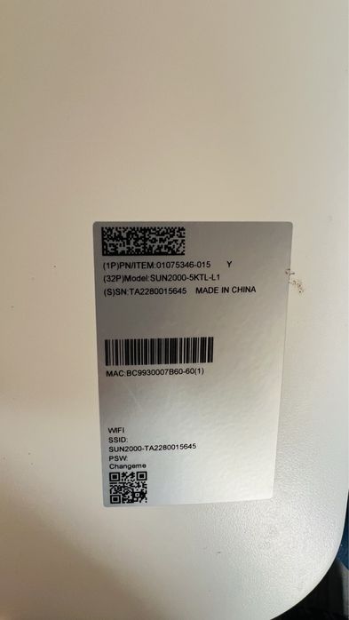 Invertor d Huawei Sun 2000-5KTL-L1 de 5k