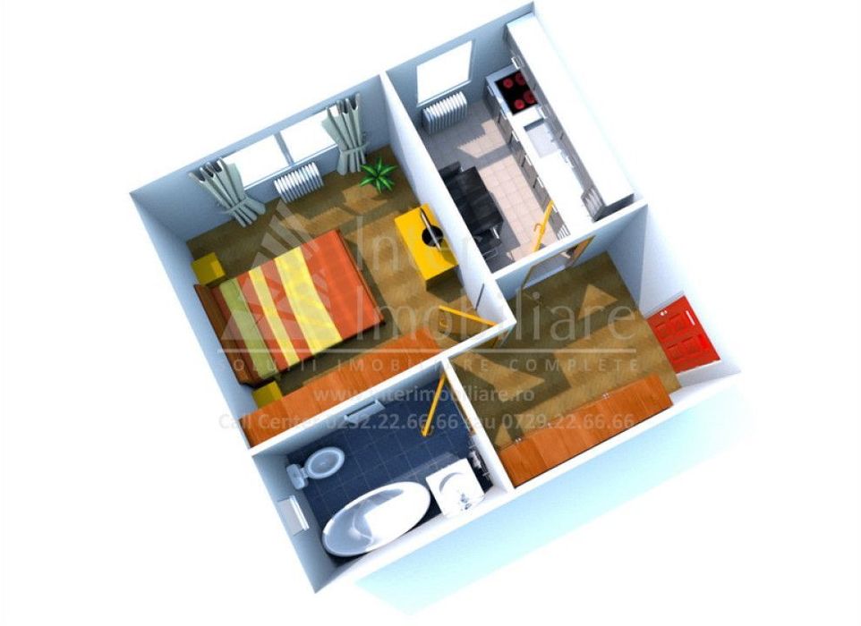 Intabulat-Apartament cu 1 camera Valea Adanca Cod:162279