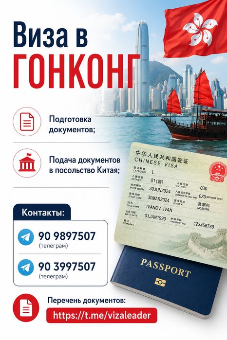 Виза в Гонконг!!